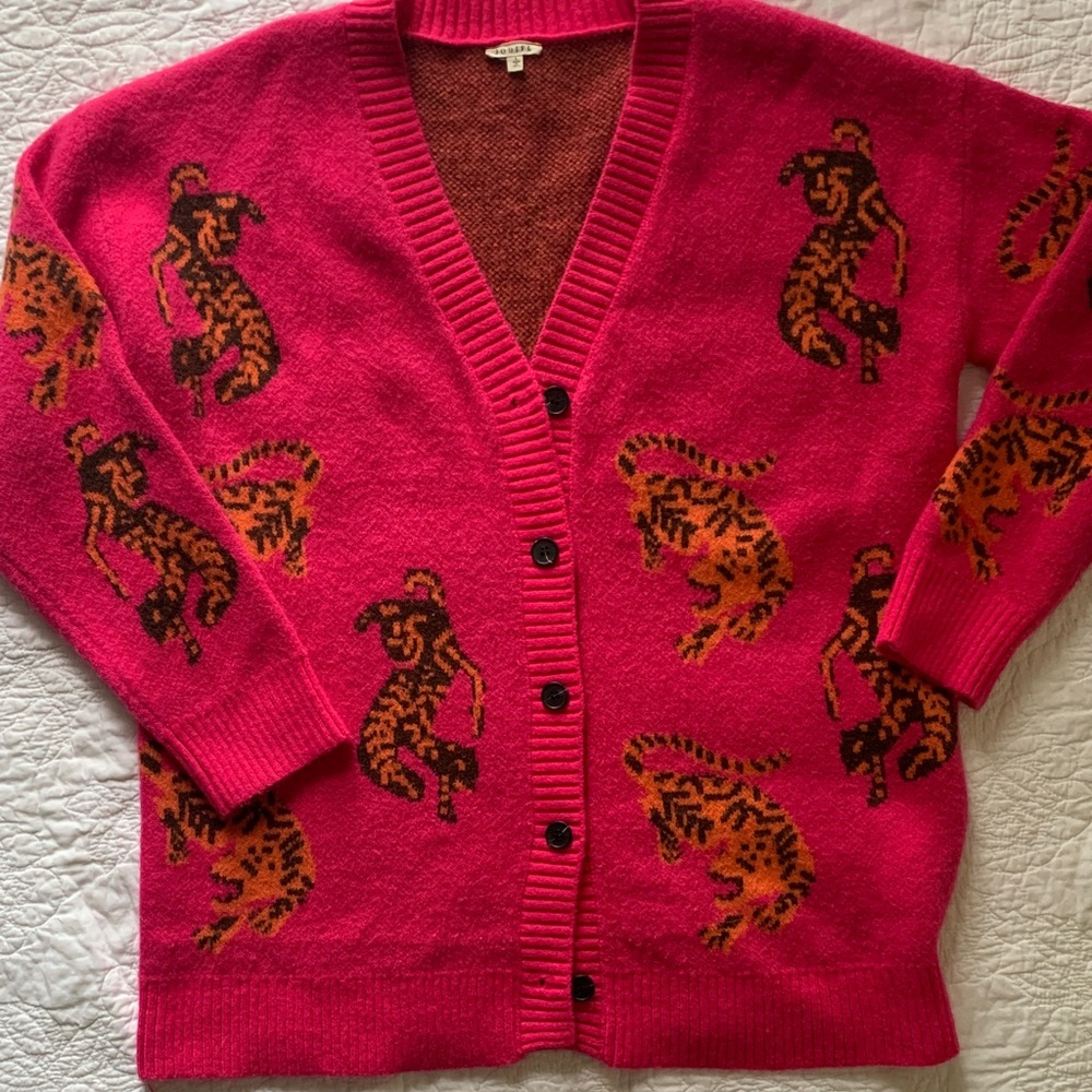 JODIFL BEAUTIFUL OVERSIZED TIGER PRINT CARDIGAN - Picture 3 of 10